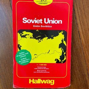 Hallwag Vintage (1980's) Soviet Union Folding Map